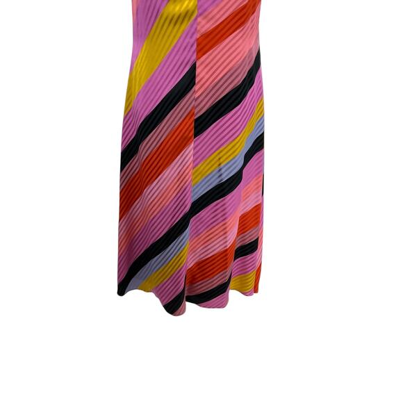 Stine Goya Gianna Dress Slip Midi Striped Silk Colorful Pink Size Small - Picture 12 of 15